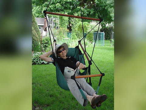 Adjustable Hanging Hammock Chair with Foot Rest